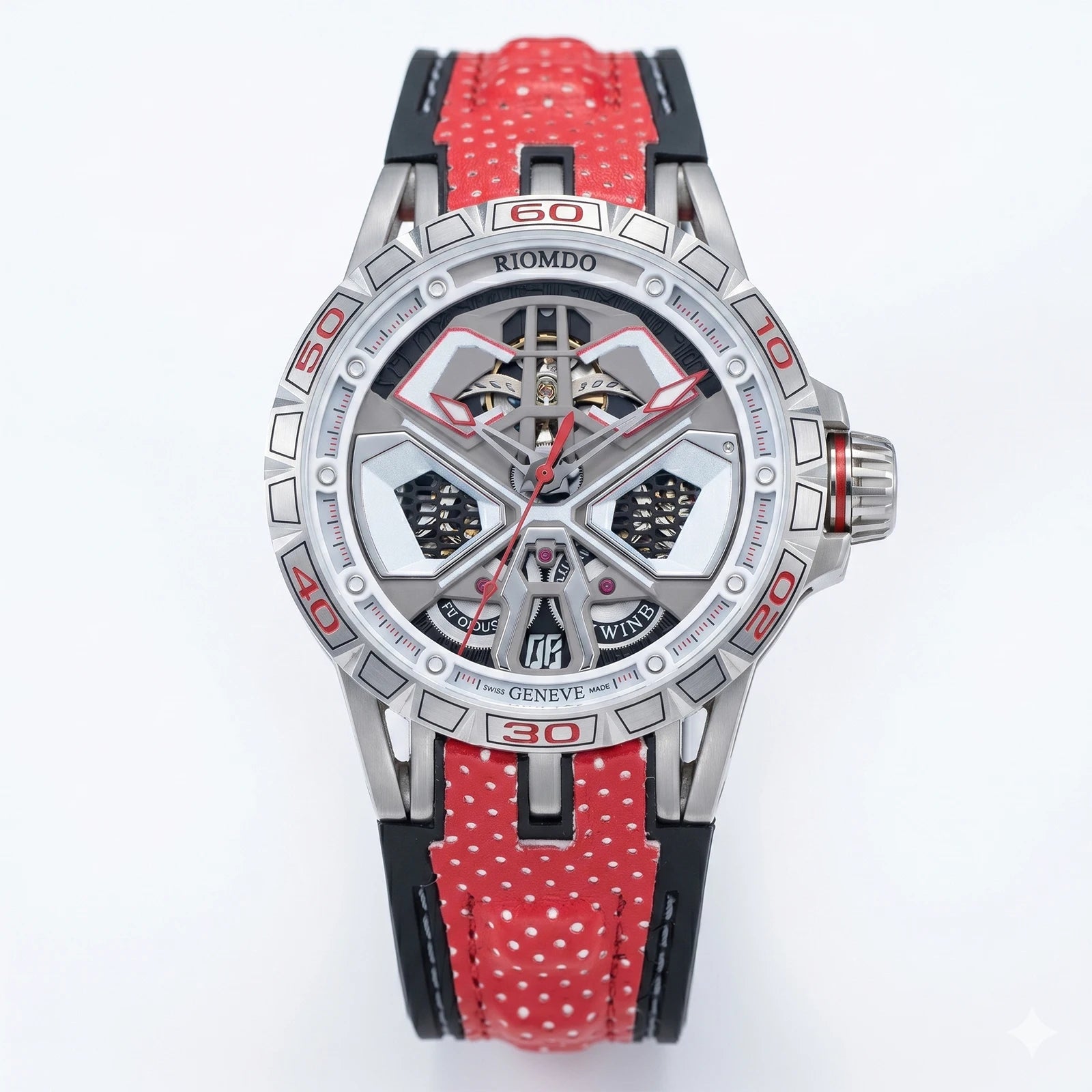Montre Homme Automatique Squelette Grand Cadran Militaire Acier Oblvlo RD-919 – CLEVI Paris