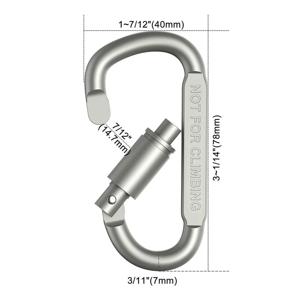 Mousquetons Aluminium Verrouillables | EDC, Camping, Porte-Clés & Sac à Dos, 50 kg – CLEVI Paris
