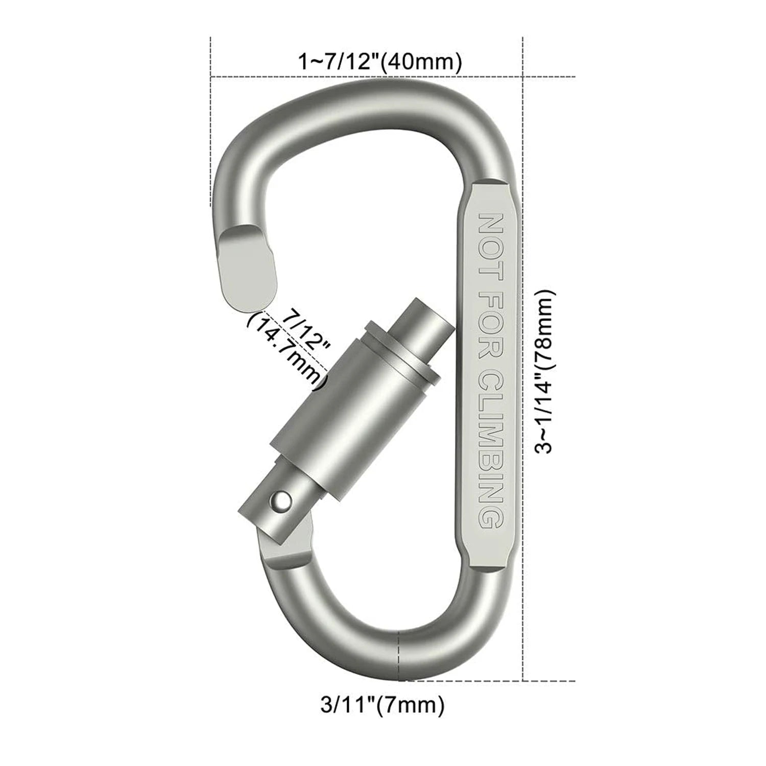 Mousquetons Aluminium Verrouillables | EDC, Camping, Porte-Clés & Sac à Dos, 50 kg – CLEVI Paris