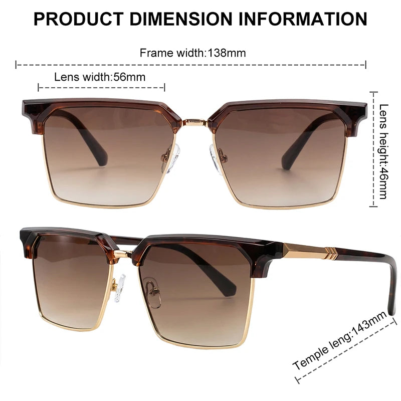 Lunettes de soleil homme carrées Y2K – CLEVI Paris
