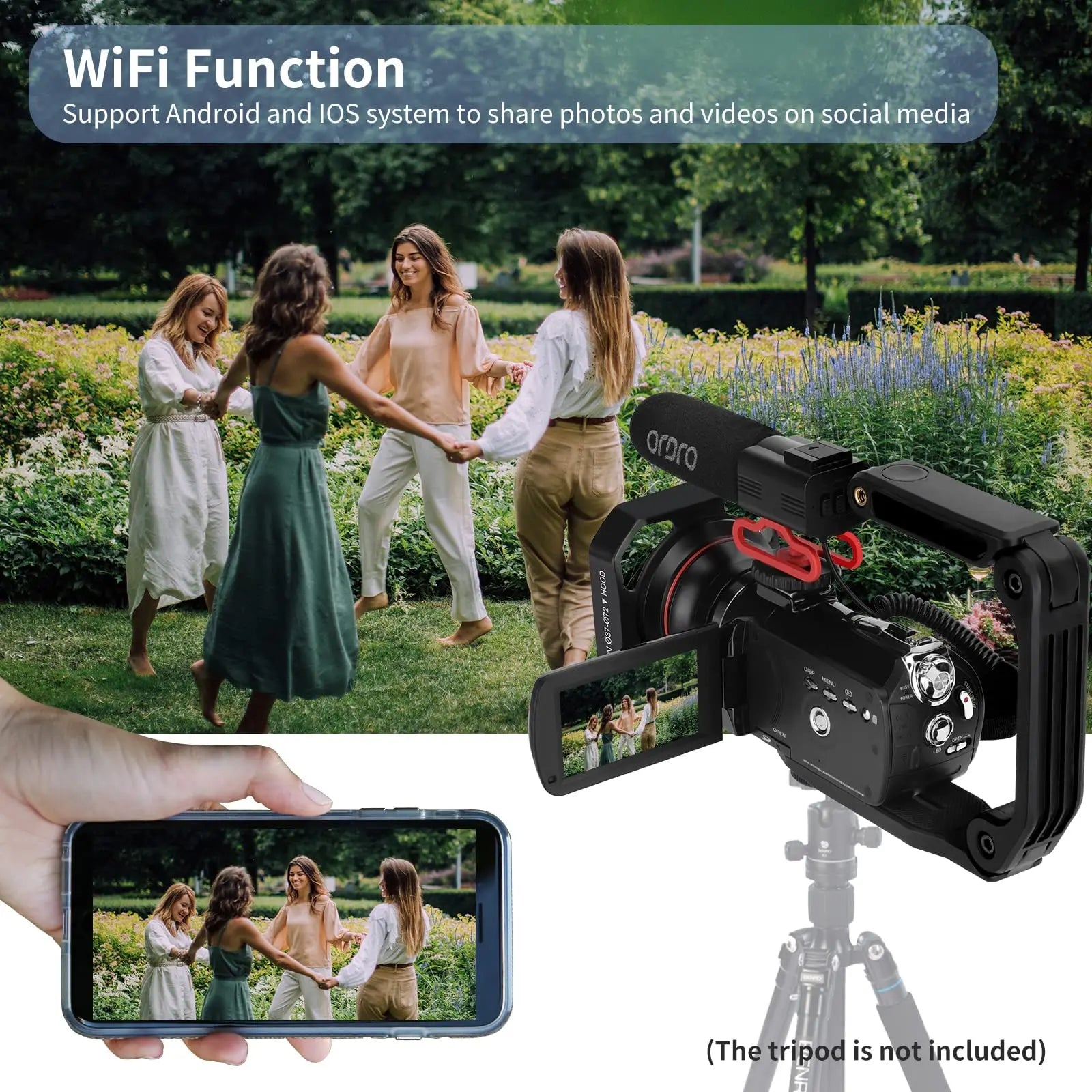 Caméscope Ordro AC5 PLUS 4K Sony CMOS Zoom 12x WiFi Écran 3,1" Micro LED Kit Complet – CLEVI Paris