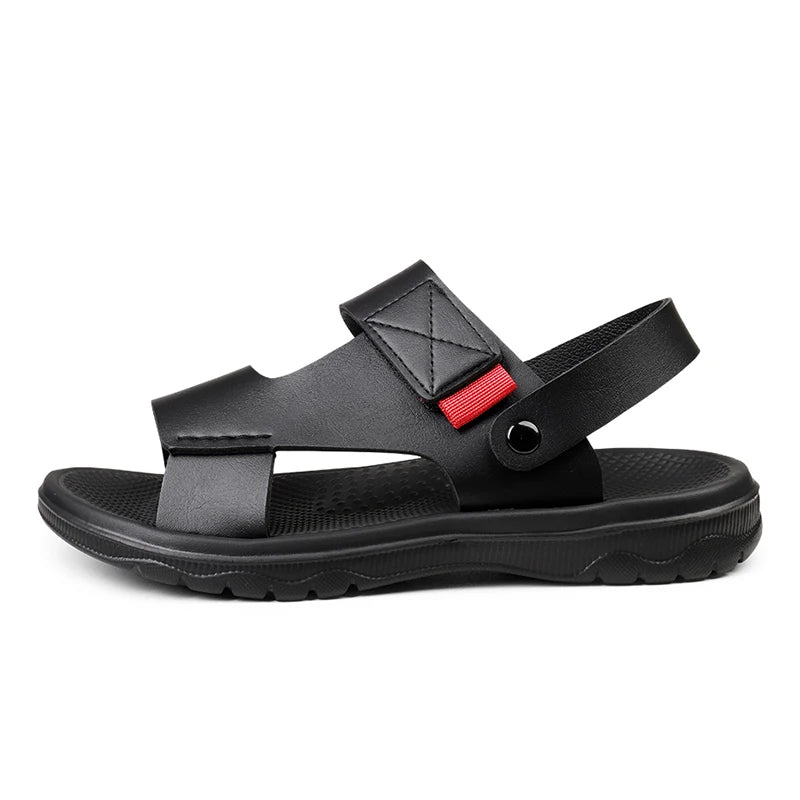 Sandales Homme Cuir Respirantes Semelle Souple | Noir, Marron & Orange – CLEVI Paris
