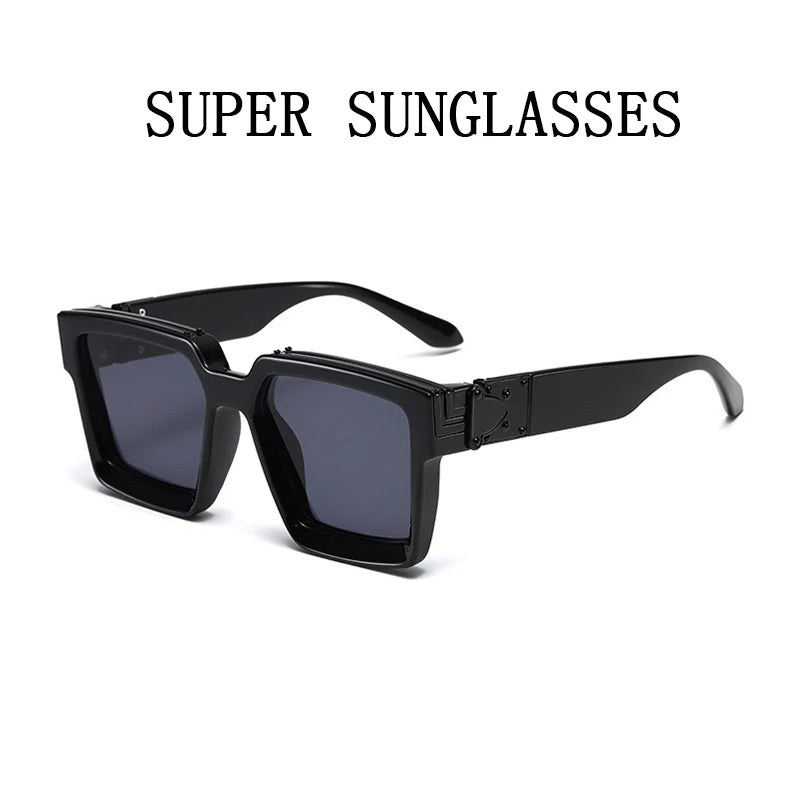 Lunettes de Soleil Carrées Vintage UV400 Unisexe – CLEVI Paris
