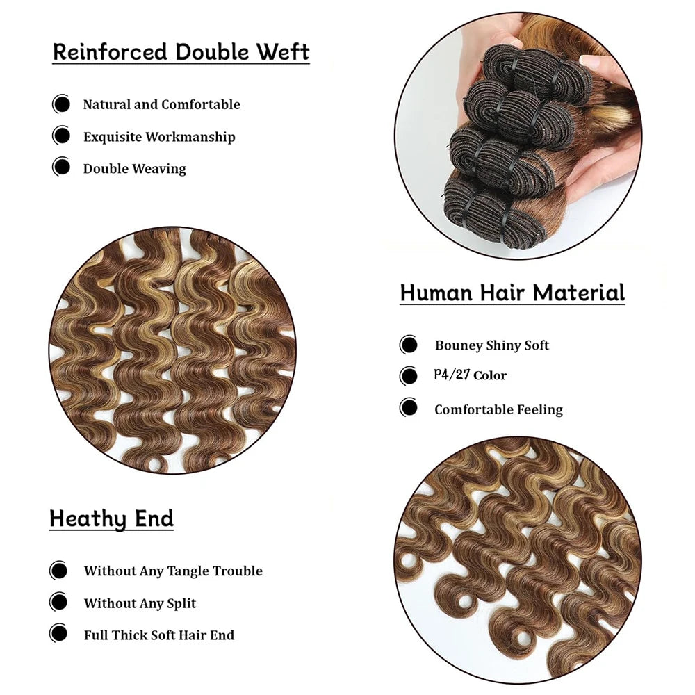 Bundles Body Wave ombré, cheveux humains – CLEVI Paris