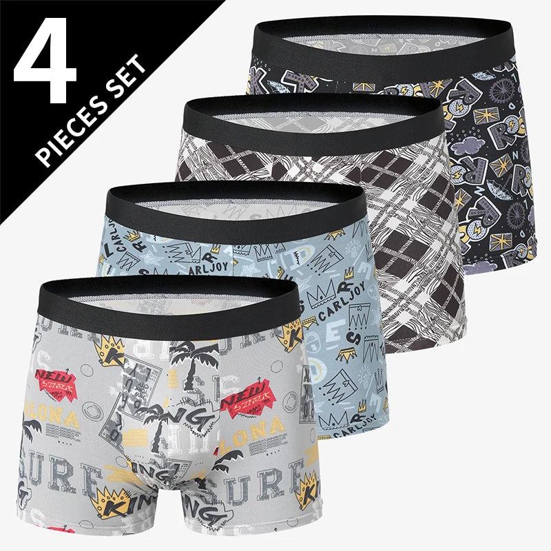 Lot de 4/5 Boxers Homme – Tailles Européennes & Motifs Mode – CLEVI Paris