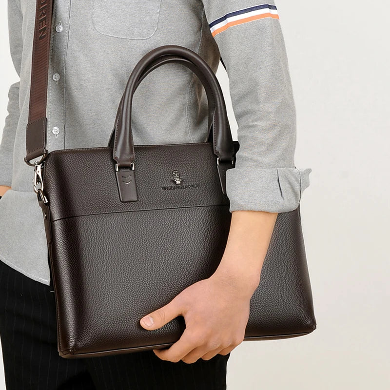 Sacoche Unisexe Cuir Véritable Business Luxe 38x4,5x29cm – CLEVI Paris