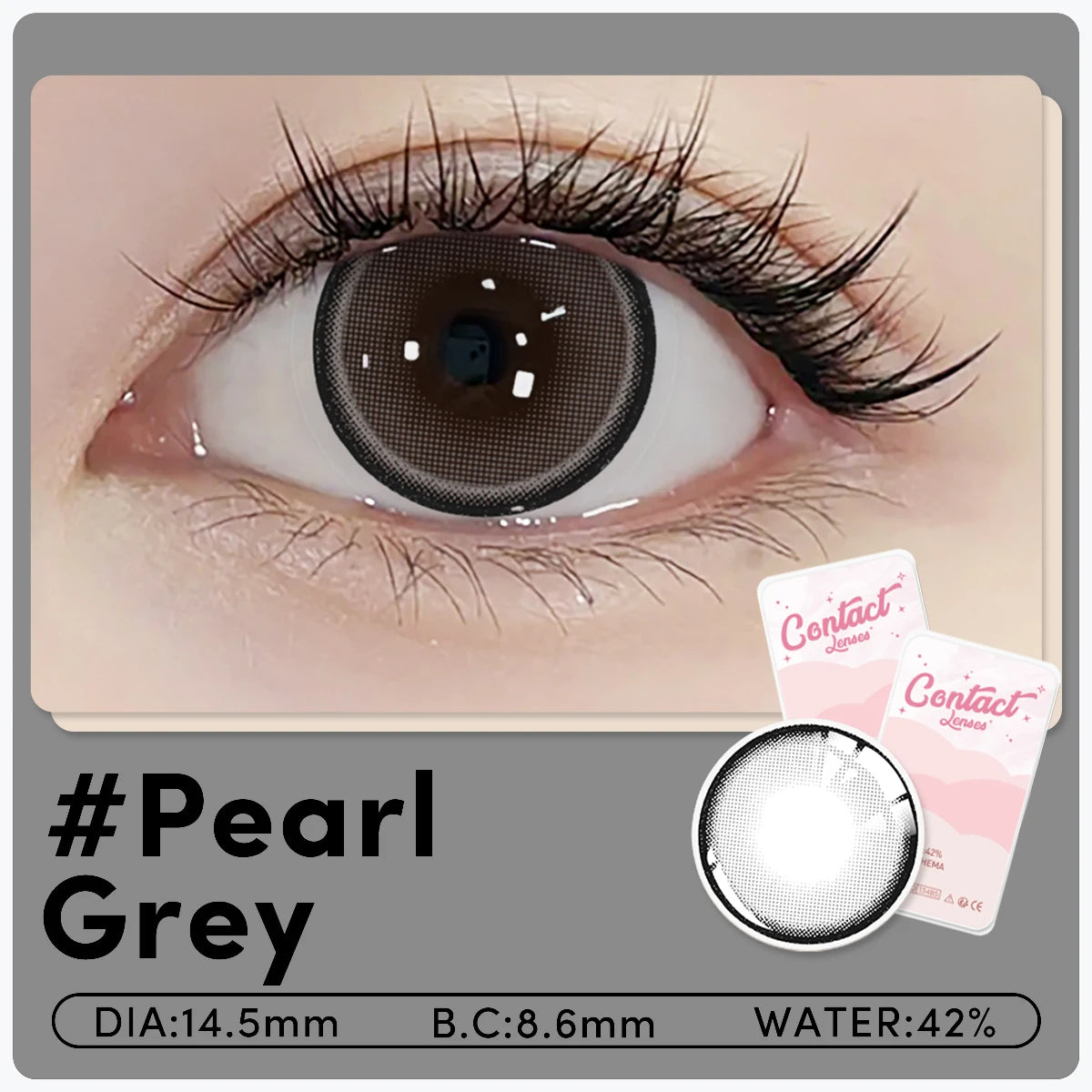 Lentilles de Contact Colorées UYAAI sans Correction – 14 Teintes, Port Annuel