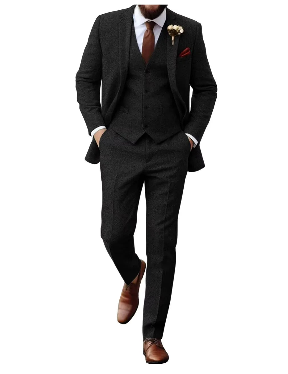 Costume homme 3 pièces à chevrons – CLEVI Paris