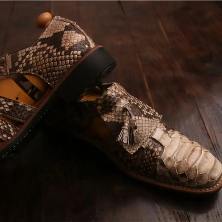 Chaussures Homme Cuir Python Semelle Goodyear | Style Britannique – CLEVI Paris