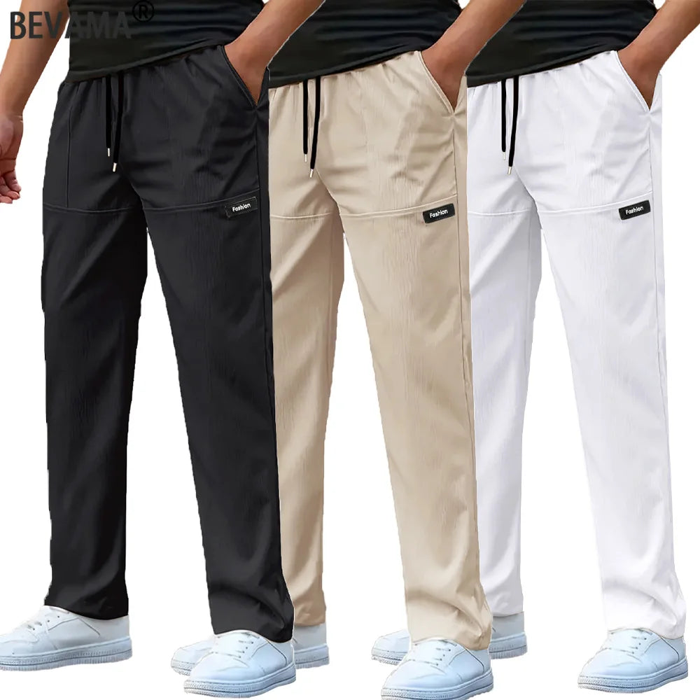 Pantalon Jogger Homme Léger Casual Bleu Marine Blanc Vert Beige Noir – Tailles S-3XL – CLEVI Paris