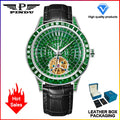 Montre Homme Mécanique Automatique Cadran Diamant Acier Inoxydable 3 Bar – CLEVI Paris