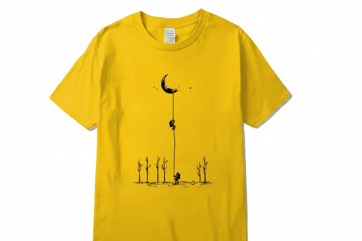 T-Shirt Homme Imprimé Astronaute Hip-Hop Coupe Loose Col Rond 11 Coloris – CLEVI Paris