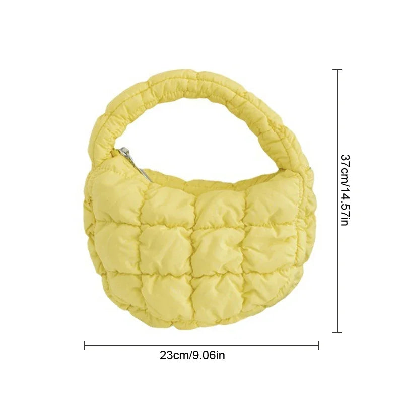 Mini Candy Bag en Nylon Matelassé — Sac Baguette Tendance, Fermeture Éclair, 4 Coloris | CLEVI Paris