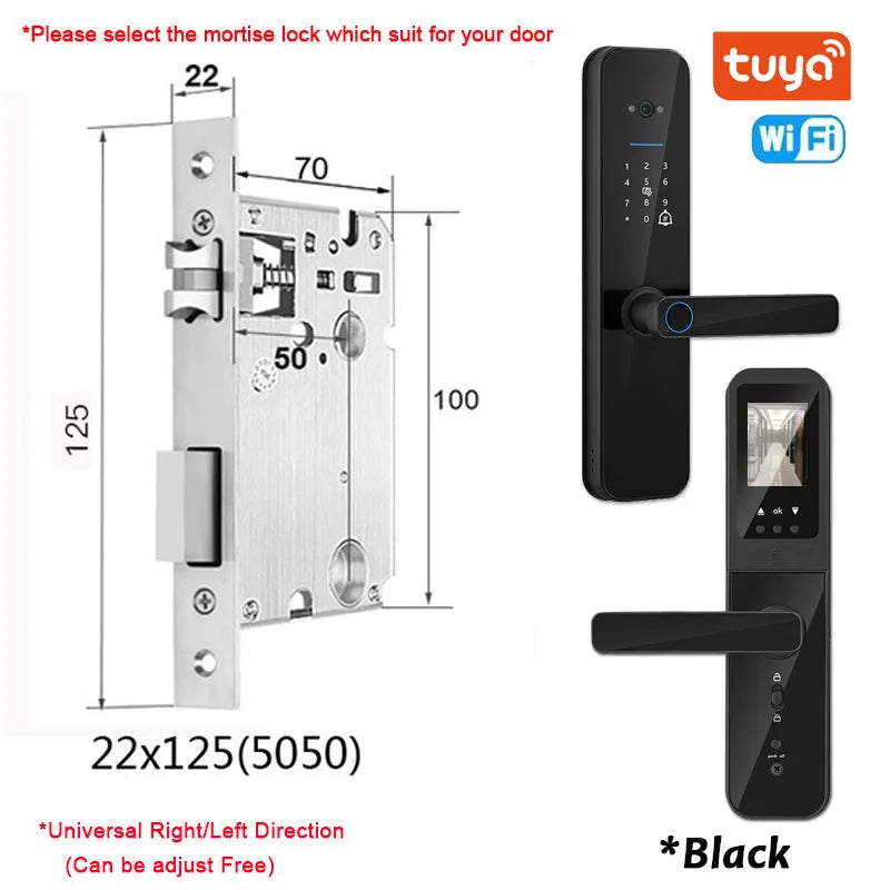 Serrure Connectée XSDTS F8 Judas HD Caméra Intercom WiFi Tuya – CLEVI Paris