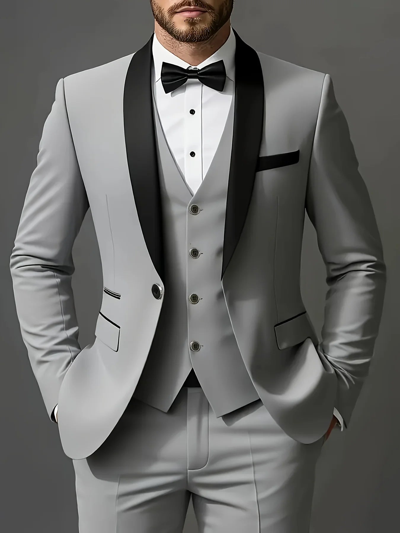 Costume 3 Pièces Homme Veste Gilet Pantalon – CLEVI Paris
