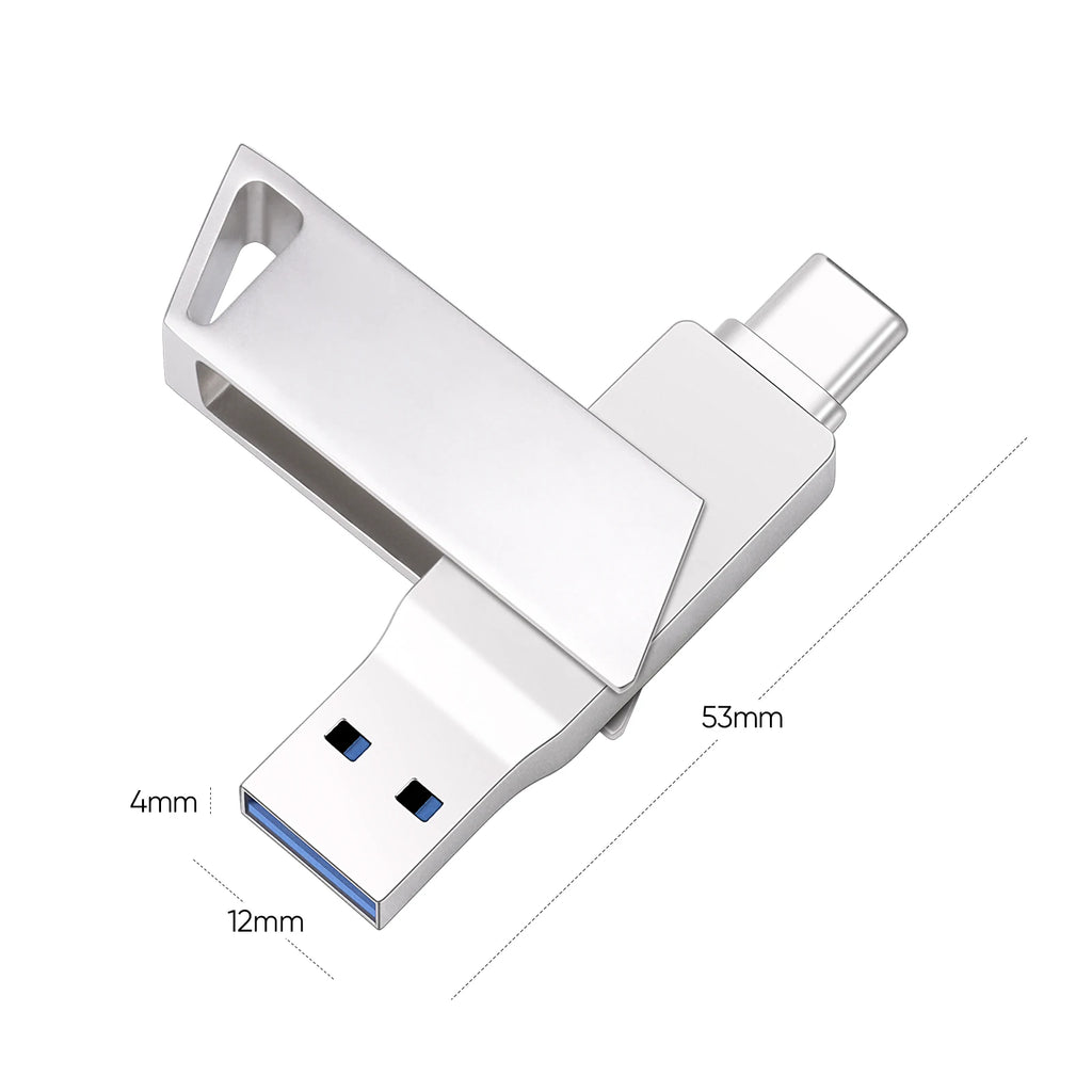 Clé USB-C 3.0 Mini Métal Argent jusqu'à 128 Go – CLEVI Paris