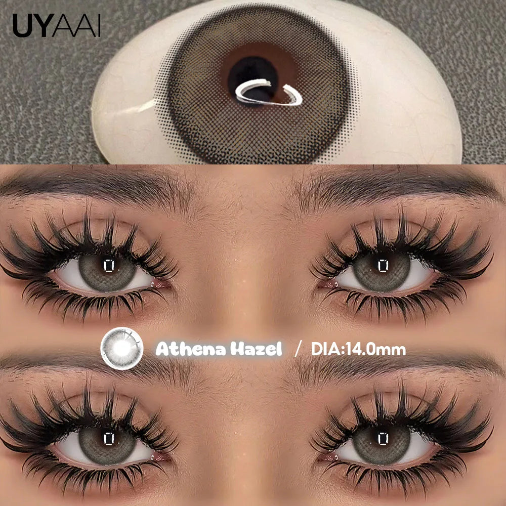 Lentilles de Contact Colorées UYAAI – Iris Réaliste, 8 Teintes, Port Annuel