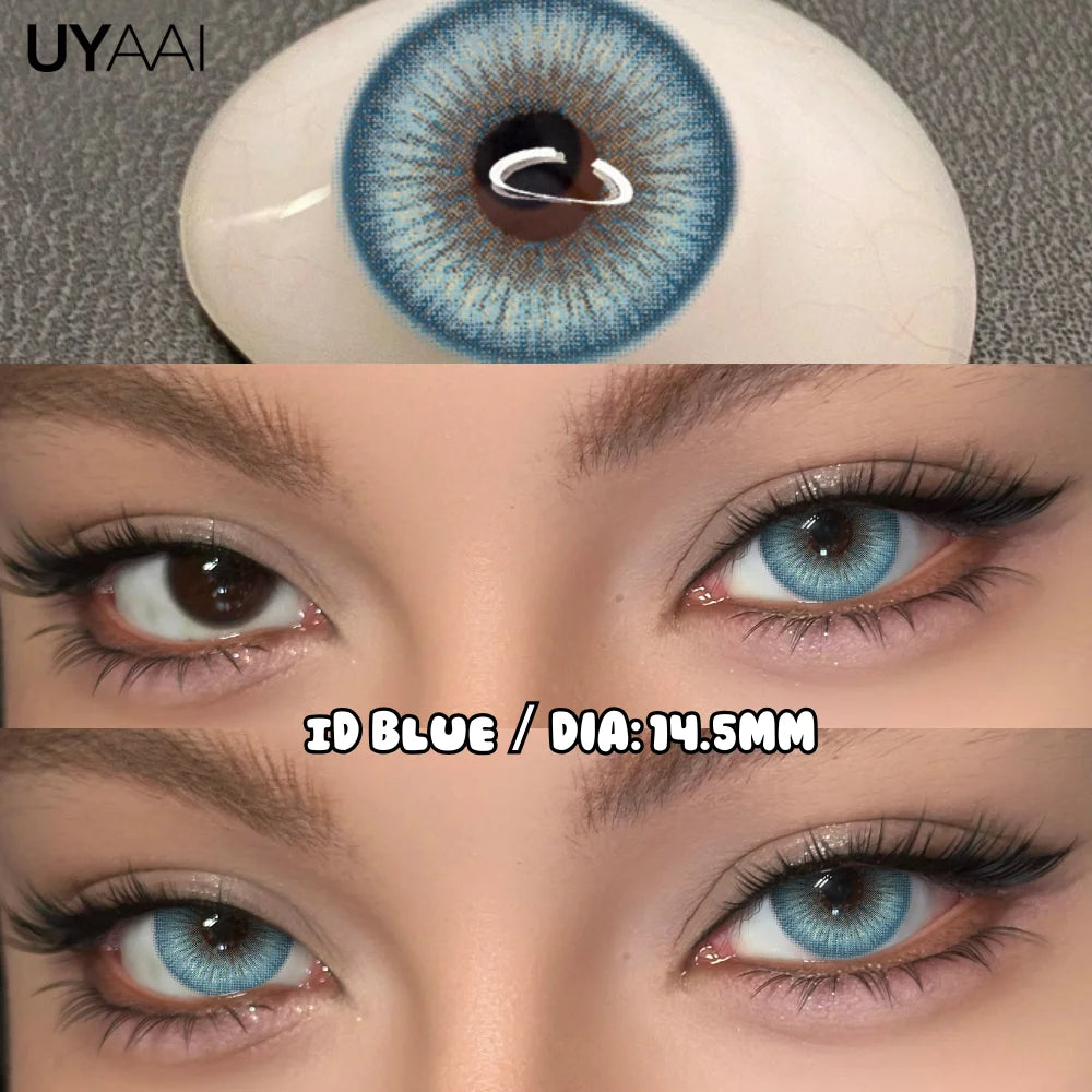Lentilles de Contact Colorées UYAAI – Iris Réaliste, 8 Teintes, Port Annuel