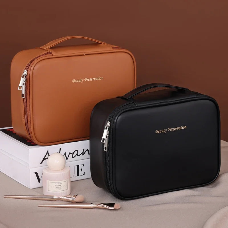 Trousse de Maquillage Femme Cuir PU Grande Capacité — Voyage & Quotidien, 4 Coloris | CLEVI Paris