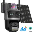 Caméra Solaire Extérieure 4G Wonsdar PTZ 355° 3 Écrans Suivi Auto Vision Nocturne iCsee – CLEVI Paris