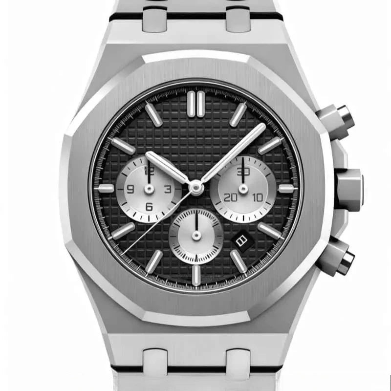 Montre Homme 42mm Acier 904L Mouvement Quartz Style Luxe – CLEVI Paris
