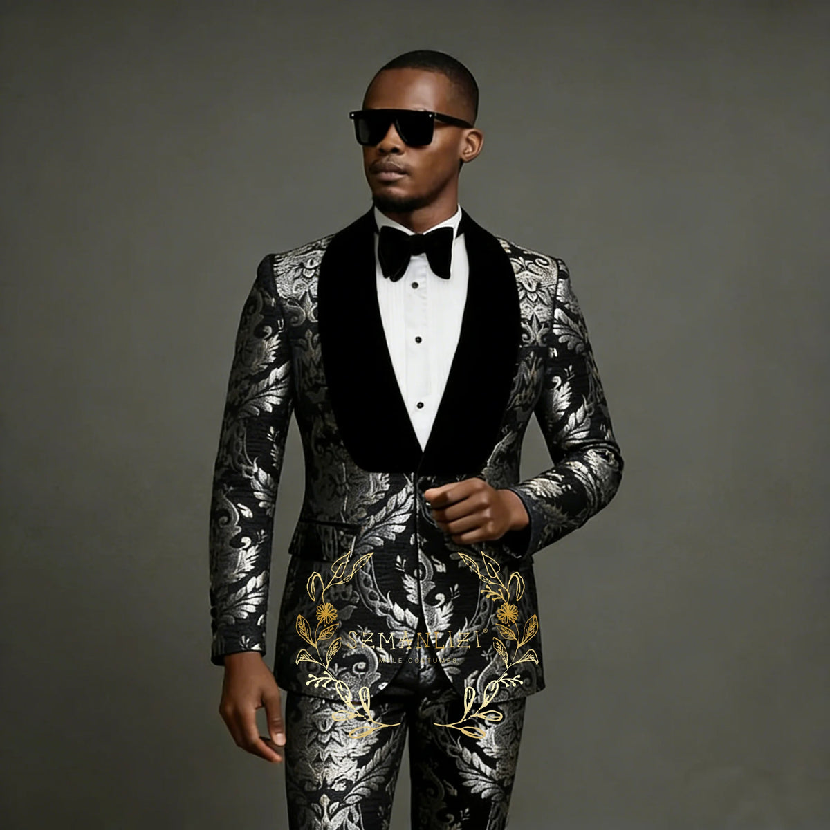 Costume Velours Jacquard Homme – CLEVI Paris