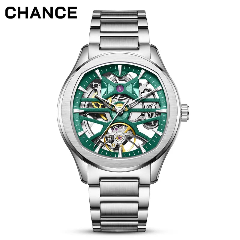 MORDO Montre Automatique Homme Squelette Acier Inoxydable Lumineux Sport 40mm – CLEVI Paris