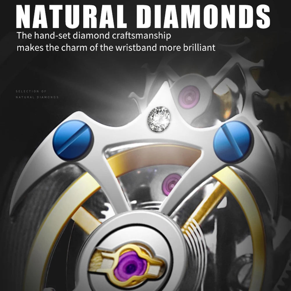 Montre Homme Tourbillon Automatique Squelette Aesop 7092 – CLEVI Paris