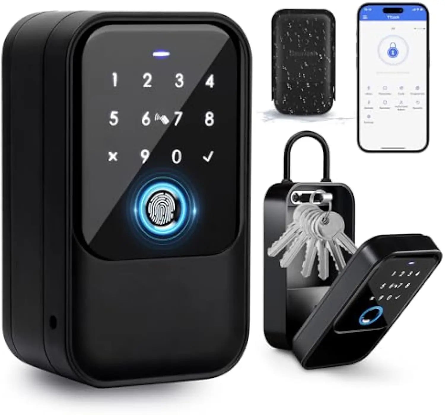 Boîte à Clés Connectée TTlock – Empreinte, Code, Bluetooth & WiFi | IP66