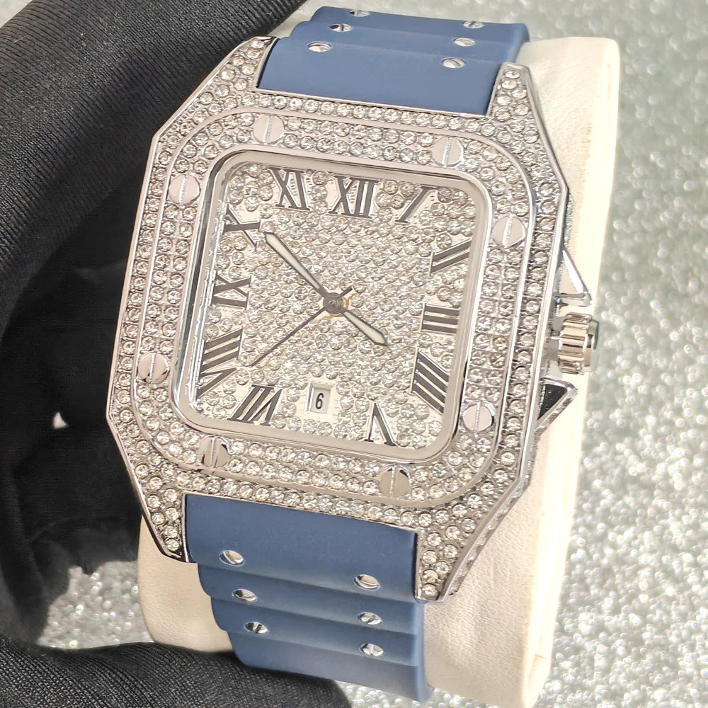 Montre Automatique Homme STARPERISH – Boîtier Carré Luxe, Bracelet Acier
