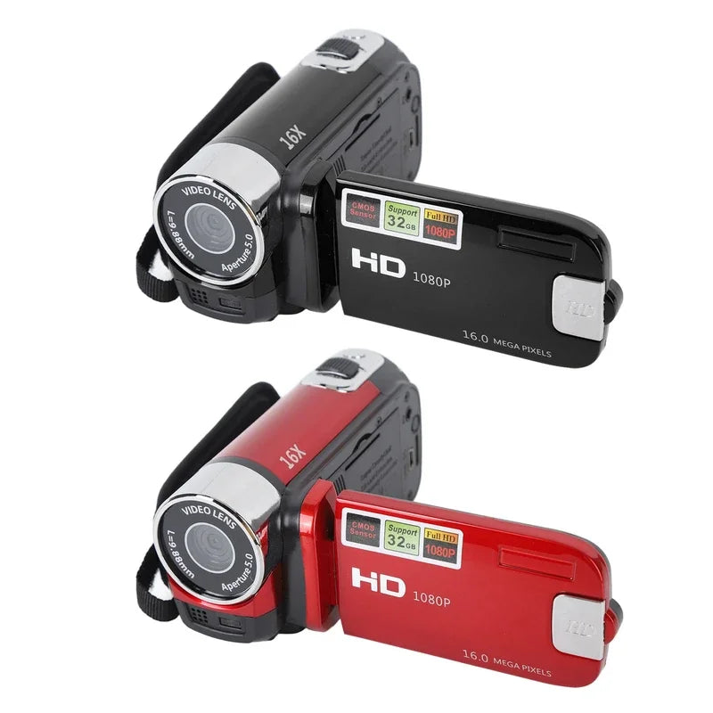 Caméscope DV 1080P – Écran Rotatif 2.7", Zoom 16x, Selfie, Vlogging & Cadeau
