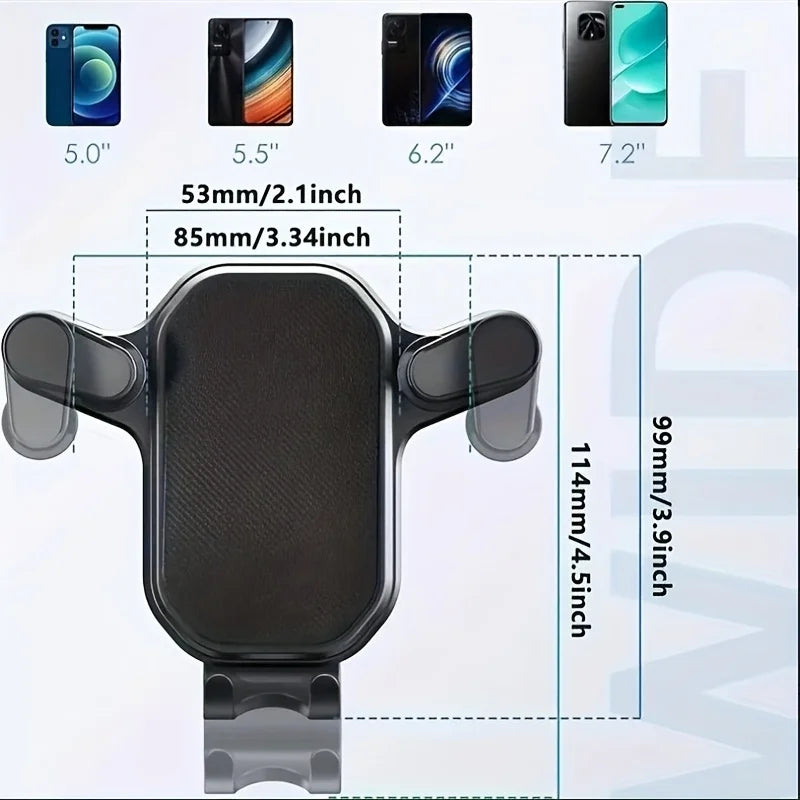 Support Téléphone Voiture | Clip Grille d’Aération, Plastique, Universel 4,7–6,7 pouces – CLEVI Paris