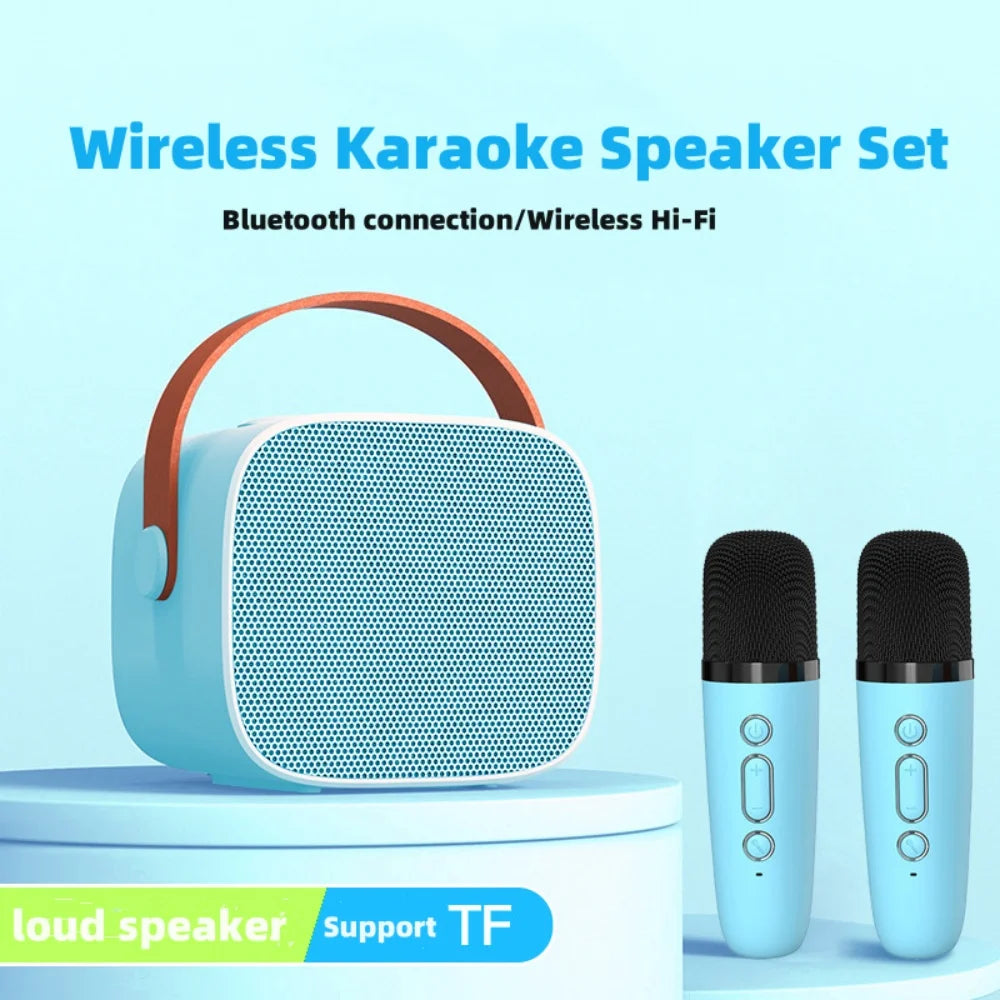 Machine Karaoké Portable Bluetooth Enceinte & 1-2 Micros Sans Fil – CLEVI Paris