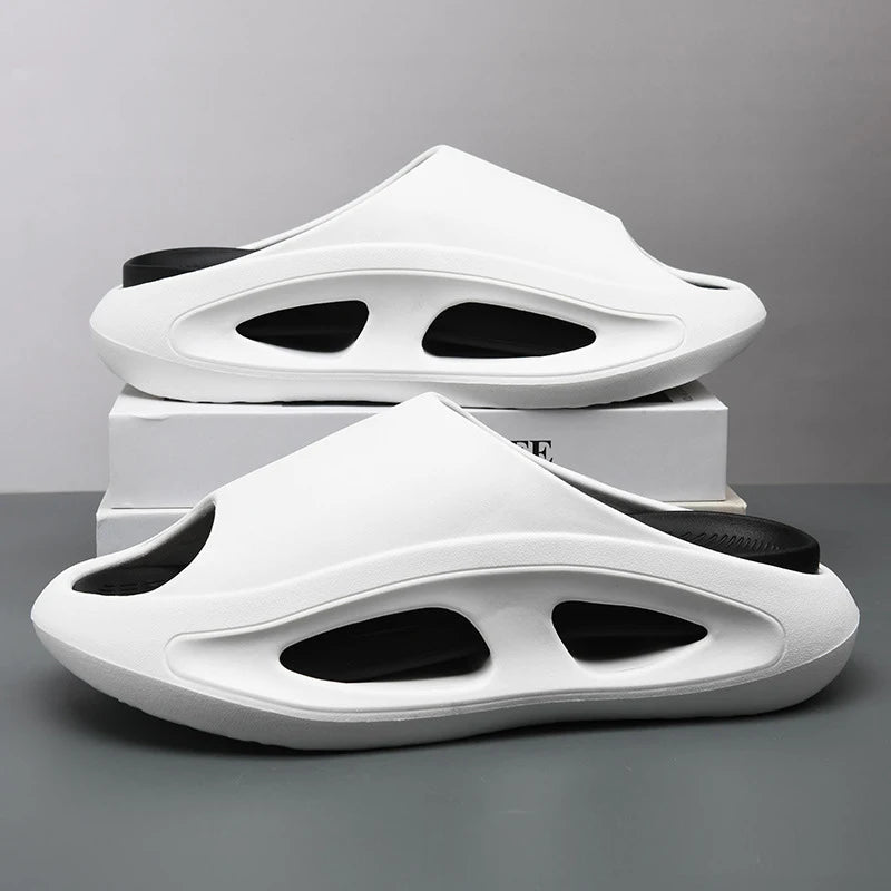 Tongs Plateforme Homme – Bout Ouvert Antidérapantes EVA Plage Salle de Bain Extérieur 5 Coloris Pointures 40–45 – CLEVI Paris