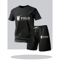 Ensemble 2 Pièces Homme T-shirt Col Rond + Short 3/4 Été 2026 Urban Casual – Noir, Blanc & Bleu Marine – CLEVI Paris