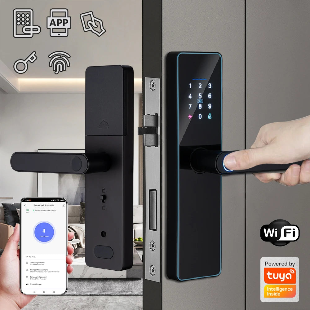 Serrure Connectée F21 Empreinte Digitale WiFi Tuya Intégré – CLEVI Paris