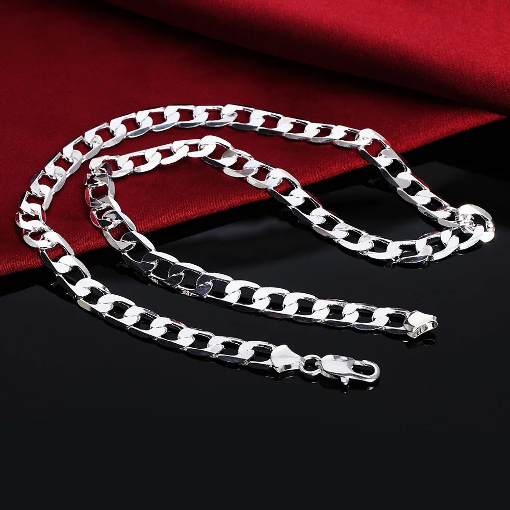 Collier Chaîne Figaro Argenté 6 mm | Style Classique Unisexe, 40–60 cm – CLEVI Paris