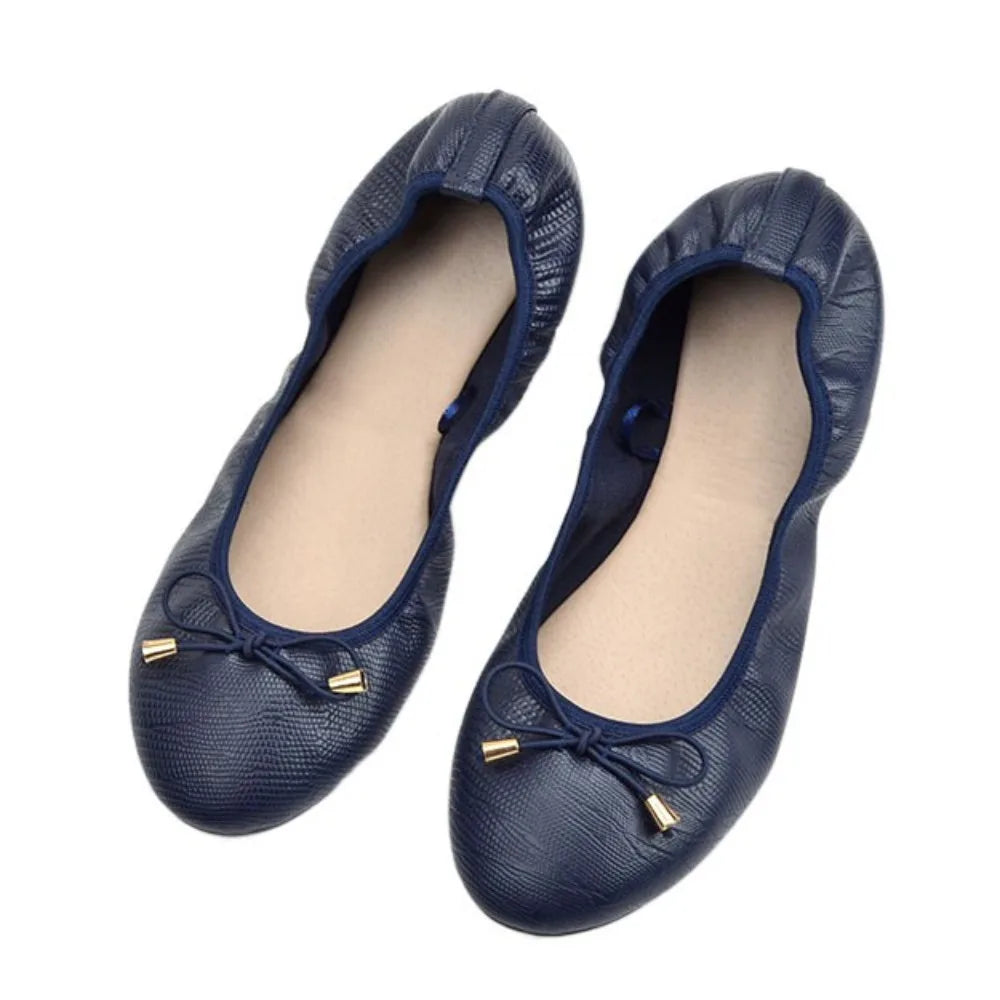 Ballerines femme souples à nœud – CLEVI Paris