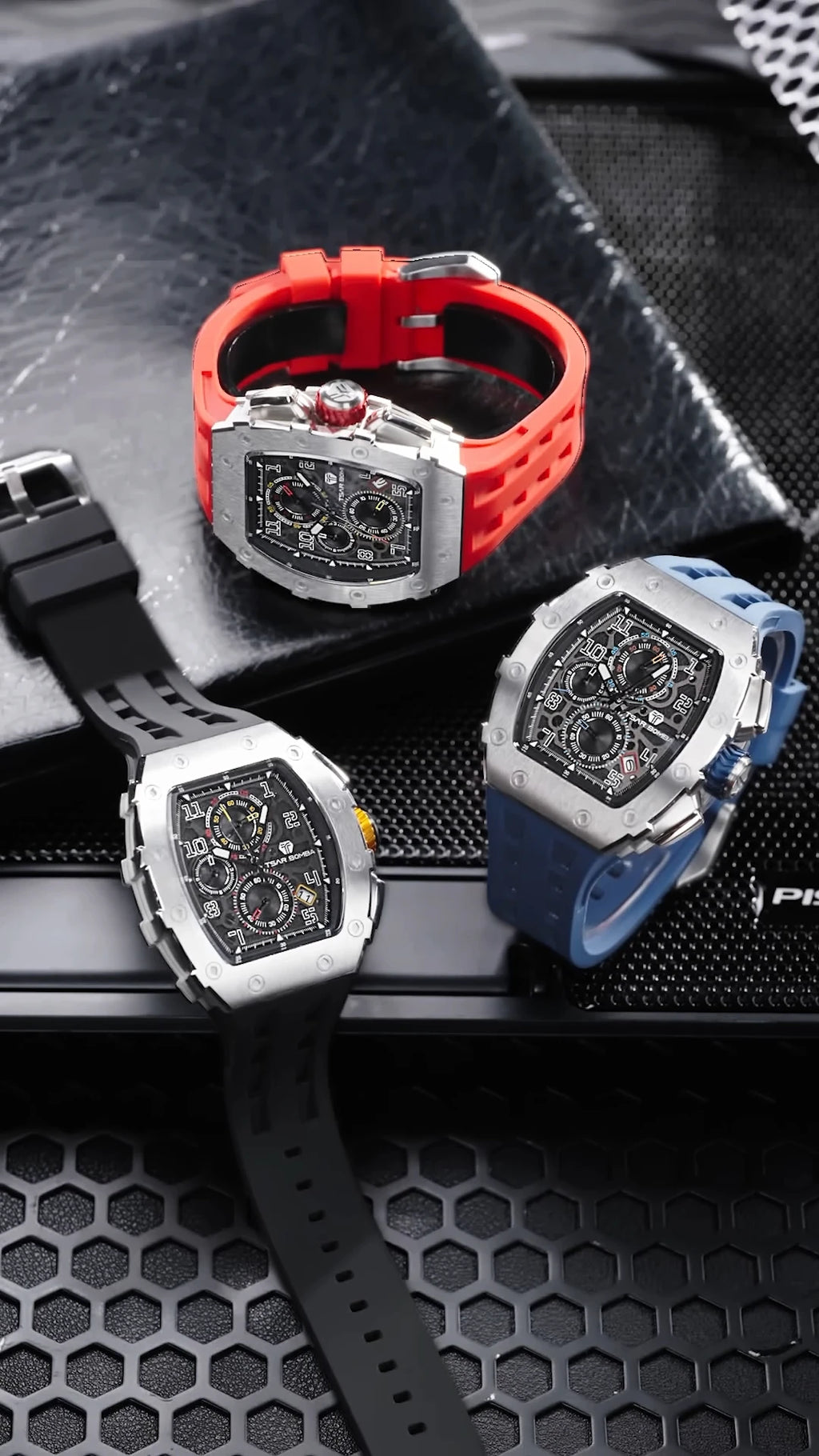 Montre Homme TSAR BOMBA TB-8204Q – Chronographe Quartz Japonais, Verre Saphir, Étanche 50M