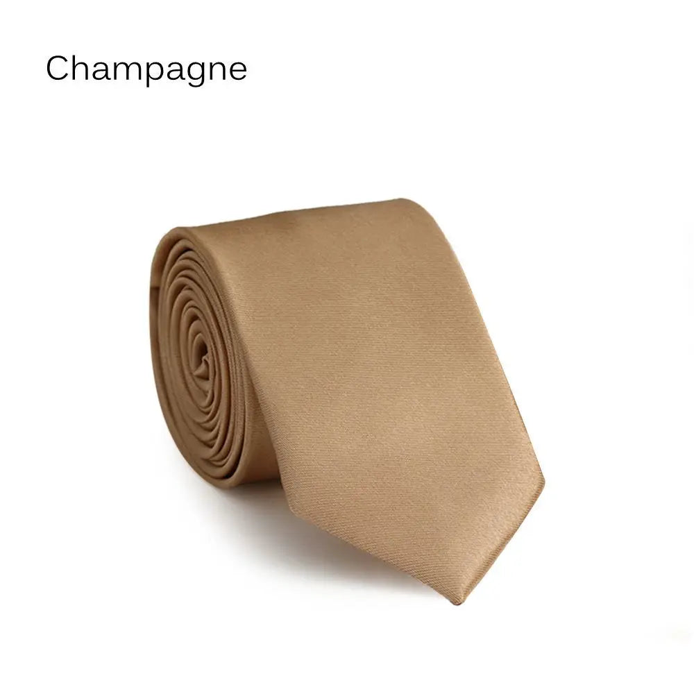 Cravate homme unie fine 5 cm – CLEVI Paris
