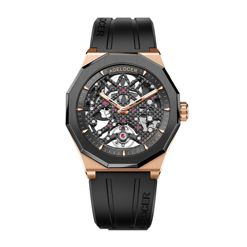Montre Homme Automatique Squelette Schwarzwald Perlage Rubis Agelocer Cal.A4910 Prix German Design – CLEVI Paris