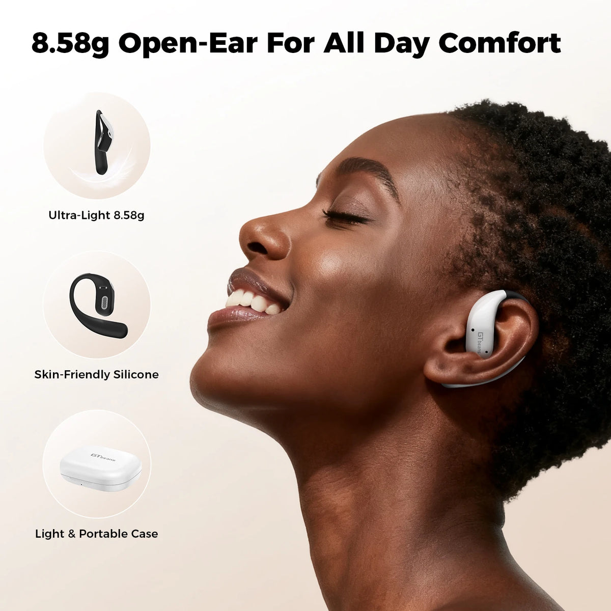 Écouteurs Open-Ear GTbeans OWS BT 6.0 56H IP55 – CLEVI Paris
