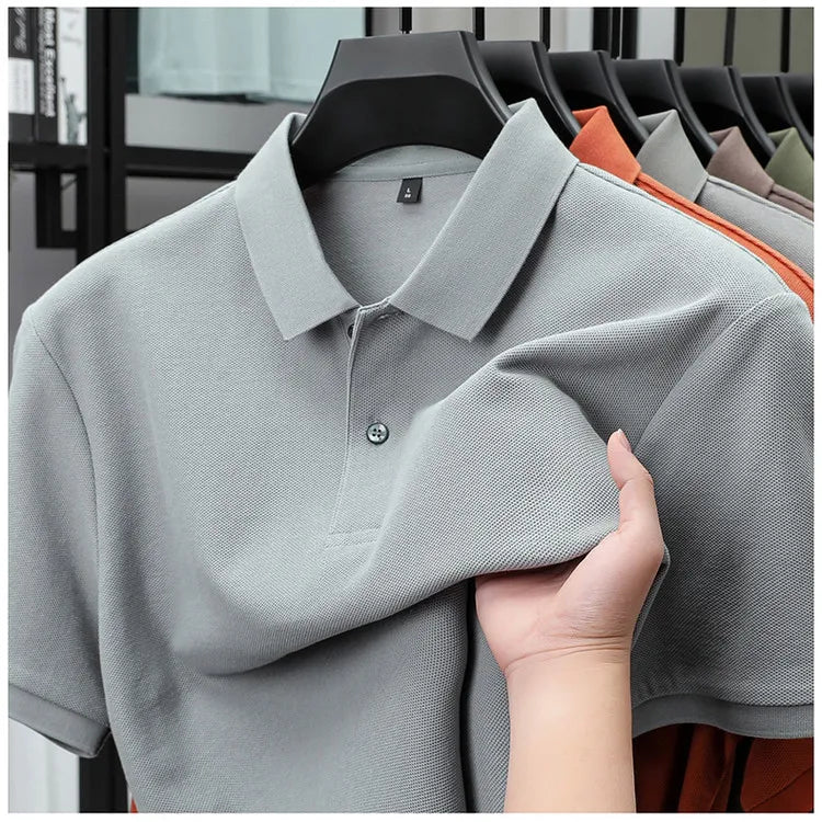 Polo Homme ELITEVESTA 100% Coton – 19 Coloris, Coupe Regular, Anti-Boulochage