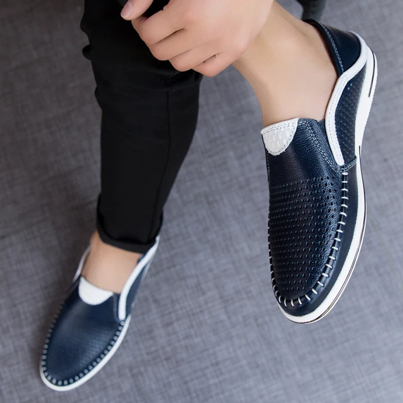 Mocassins Homme Cuir Véritable Respirants – CLEVI Paris