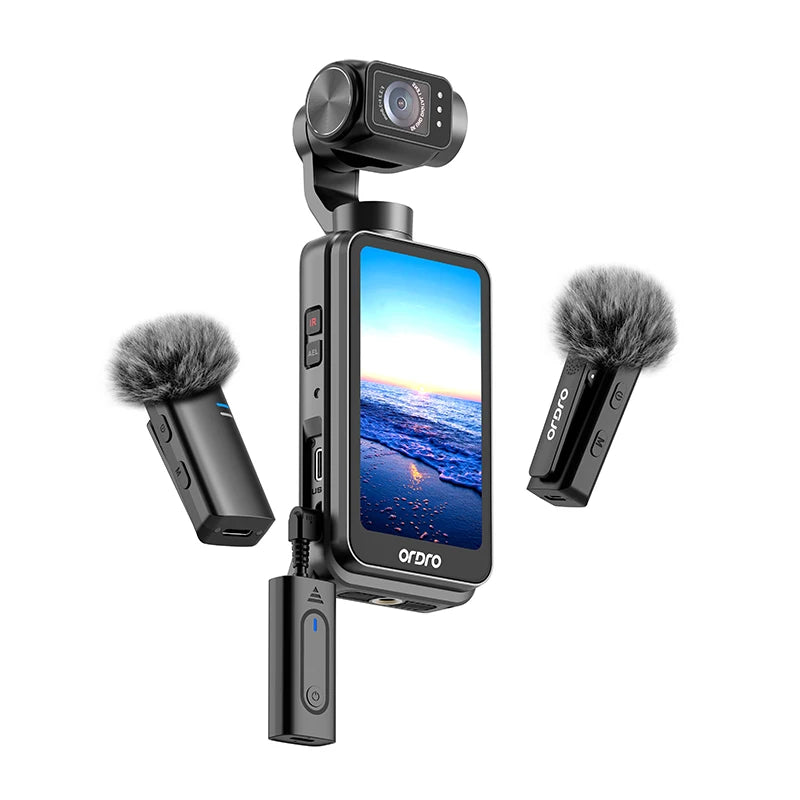 Caméra Vlog 5K Ordro M5 – Stabilisation 3 Axes, Écran Tactile 3,5", Micro Sans Fil Inclus – CLEVI Paris