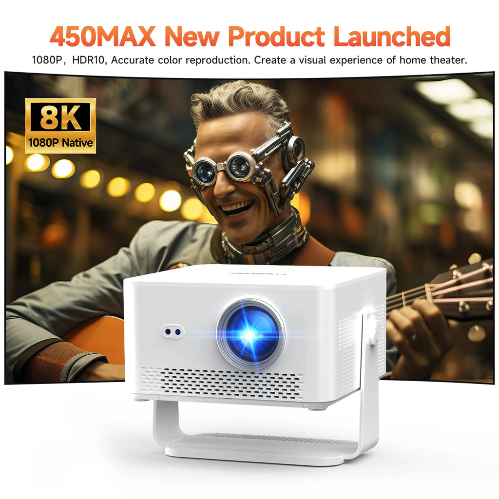 Magcubic HY450Max Projecteur Android 14 1080P 8K 1100 ANSI Autofocus WiFi 6 BT 5.4 Son 24W – CLEVI Paris