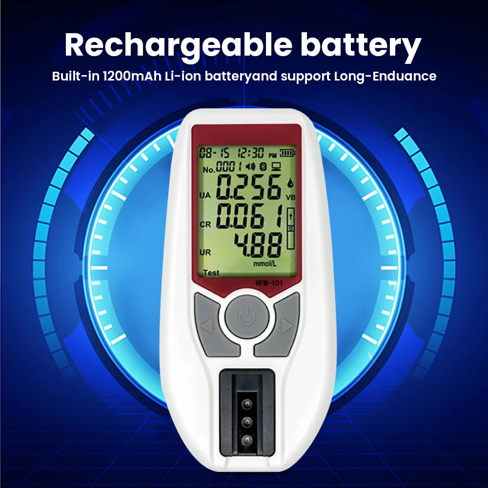 Analyseur Fonction Rénale 3-en-1 Acide Urique Créatinine Urée Bluetooth – CLEVI Paris