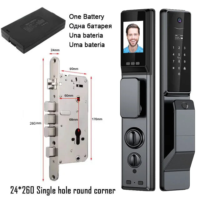 Serrure Connectée X6DL Extérieure IP66 Reconnaissance Faciale Caméra WiFi Tuya – CLEVI Paris