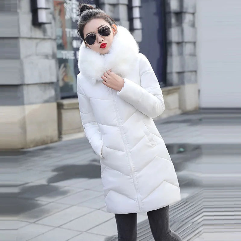 Parka Femme Fourrure Synthétique Capuche Grande Taille – CLEVI Paris