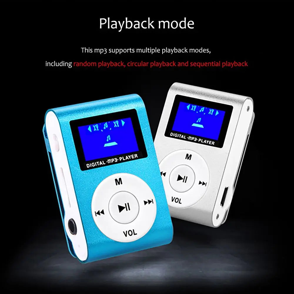Throughpp Mini Lecteur MP3 Clip Métal LCD TF 32Go EQ 5 Modes Sport – CLEVI Paris
